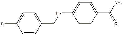 4-{[(4-chlorophenyl)methyl]amino}benzamide Struktur