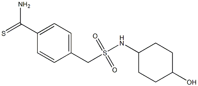 4-{[(4-hydroxycyclohexyl)sulfamoyl]methyl}benzene-1-carbothioamide Struktur