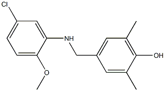 4-{[(5-chloro-2-methoxyphenyl)amino]methyl}-2,6-dimethylphenol Struktur