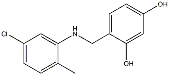 4-{[(5-chloro-2-methylphenyl)amino]methyl}benzene-1,3-diol Struktur