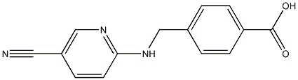 4-{[(5-cyanopyridin-2-yl)amino]methyl}benzoic acid Struktur