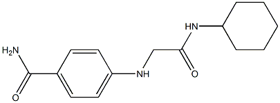 4-{[(cyclohexylcarbamoyl)methyl]amino}benzamide Struktur