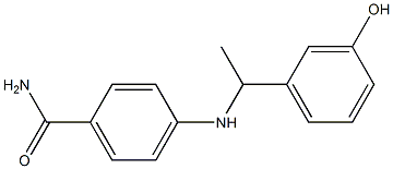 4-{[1-(3-hydroxyphenyl)ethyl]amino}benzamide Struktur