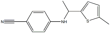 4-{[1-(5-methylthiophen-2-yl)ethyl]amino}benzonitrile Struktur