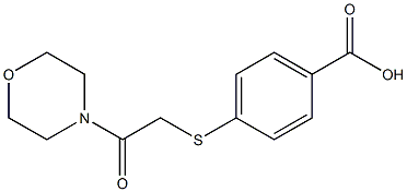 4-{[2-(morpholin-4-yl)-2-oxoethyl]sulfanyl}benzoic acid Struktur