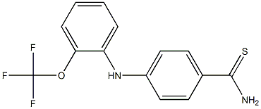 4-{[2-(trifluoromethoxy)phenyl]amino}benzene-1-carbothioamide Struktur