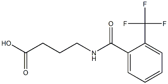 4-{[2-(trifluoromethyl)benzoyl]amino}butanoic acid Struktur