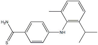 4-{[2-methyl-6-(propan-2-yl)phenyl]amino}benzene-1-carbothioamide Struktur