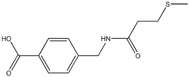 4-{[3-(methylsulfanyl)propanamido]methyl}benzoic acid Struktur