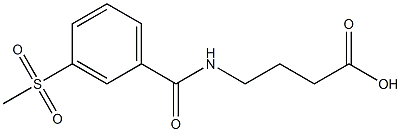 4-{[3-(methylsulfonyl)benzoyl]amino}butanoic acid Struktur