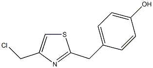 4-{[4-(chloromethyl)-1,3-thiazol-2-yl]methyl}phenol Struktur