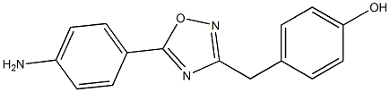 4-{[5-(4-aminophenyl)-1,2,4-oxadiazol-3-yl]methyl}phenol Struktur