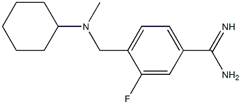 4-{[cyclohexyl(methyl)amino]methyl}-3-fluorobenzenecarboximidamide Struktur