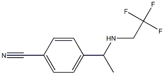 4-{1-[(2,2,2-trifluoroethyl)amino]ethyl}benzonitrile Struktur