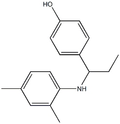 4-{1-[(2,4-dimethylphenyl)amino]propyl}phenol Struktur