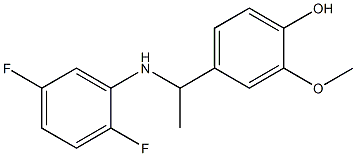 4-{1-[(2,5-difluorophenyl)amino]ethyl}-2-methoxyphenol Struktur