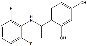 4-{1-[(2,6-difluorophenyl)amino]ethyl}benzene-1,3-diol Struktur