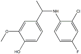 4-{1-[(2-chloro-4-fluorophenyl)amino]ethyl}-2-methoxyphenol Struktur