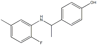 4-{1-[(2-fluoro-5-methylphenyl)amino]ethyl}phenol Struktur