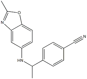 4-{1-[(2-methyl-1,3-benzoxazol-5-yl)amino]ethyl}benzonitrile Struktur