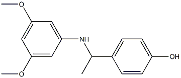 4-{1-[(3,5-dimethoxyphenyl)amino]ethyl}phenol Struktur