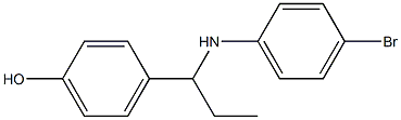 4-{1-[(4-bromophenyl)amino]propyl}phenol Struktur