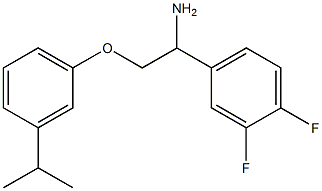 4-{1-amino-2-[3-(propan-2-yl)phenoxy]ethyl}-1,2-difluorobenzene Struktur