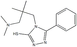 4-{2-[(dimethylamino)methyl]-2-methylpropyl}-5-phenyl-4H-1,2,4-triazole-3-thiol Struktur