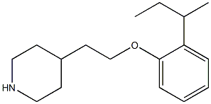 4-{2-[2-(butan-2-yl)phenoxy]ethyl}piperidine Struktur