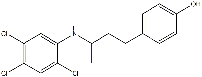 4-{3-[(2,4,5-trichlorophenyl)amino]butyl}phenol Struktur