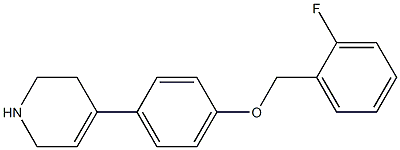 4-{4-[(2-fluorophenyl)methoxy]phenyl}-1,2,3,6-tetrahydropyridine Struktur