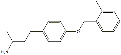 4-{4-[(2-methylphenyl)methoxy]phenyl}butan-2-amine Struktur