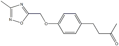 4-{4-[(3-methyl-1,2,4-oxadiazol-5-yl)methoxy]phenyl}butan-2-one Struktur