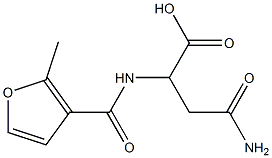 4-amino-2-[(2-methyl-3-furoyl)amino]-4-oxobutanoic acid Struktur