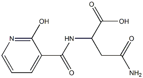 4-amino-2-{[(2-hydroxypyridin-3-yl)carbonyl]amino}-4-oxobutanoic acid Struktur