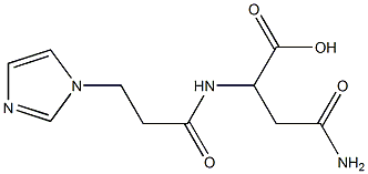 4-amino-2-{[3-(1H-imidazol-1-yl)propanoyl]amino}-4-oxobutanoic acid Struktur