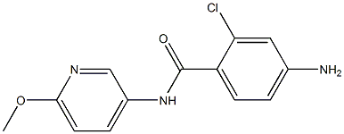 4-amino-2-chloro-N-(6-methoxypyridin-3-yl)benzamide Struktur