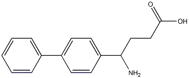 4-amino-4-(4-phenylphenyl)butanoic acid Struktur