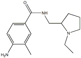 4-amino-N-[(1-ethylpyrrolidin-2-yl)methyl]-3-methylbenzamide Struktur