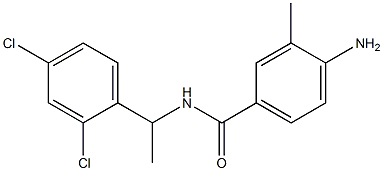 4-amino-N-[1-(2,4-dichlorophenyl)ethyl]-3-methylbenzamide Struktur