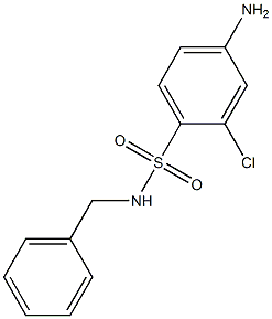 4-amino-N-benzyl-2-chlorobenzene-1-sulfonamide Struktur