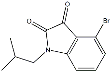 4-bromo-1-(2-methylpropyl)-2,3-dihydro-1H-indole-2,3-dione Struktur