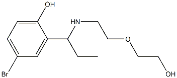 4-bromo-2-(1-{[2-(2-hydroxyethoxy)ethyl]amino}propyl)phenol Struktur