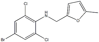 4-bromo-2,6-dichloro-N-[(5-methylfuran-2-yl)methyl]aniline Struktur