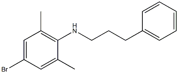 4-bromo-2,6-dimethyl-N-(3-phenylpropyl)aniline Struktur