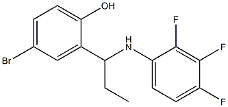 4-bromo-2-{1-[(2,3,4-trifluorophenyl)amino]propyl}phenol Struktur