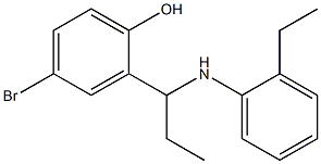 4-bromo-2-{1-[(2-ethylphenyl)amino]propyl}phenol Struktur