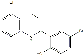 4-bromo-2-{1-[(5-chloro-2-methylphenyl)amino]propyl}phenol Struktur