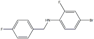 4-bromo-2-fluoro-N-[(4-fluorophenyl)methyl]aniline Struktur