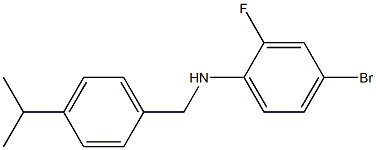 4-bromo-2-fluoro-N-{[4-(propan-2-yl)phenyl]methyl}aniline Struktur